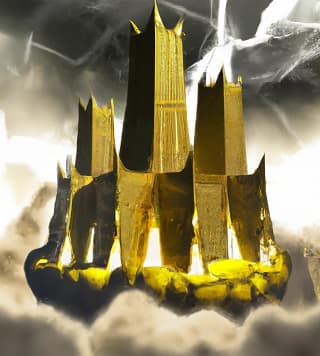 The majestic Glitnir, the golden castle in the clouds.