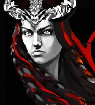 Digital art depiction of Irpa, a mysterious Norse goddess.