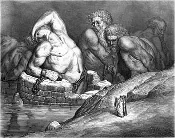 Illustation of Titans and other giants by Gustave Dore