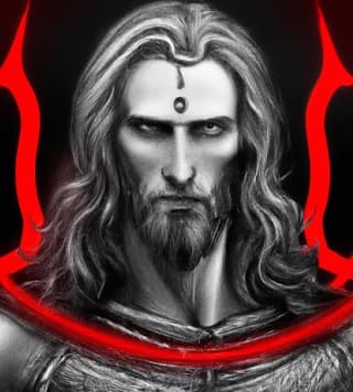 An artistic depiction of Váli, a Norse god known for his role in the death of Baldr.